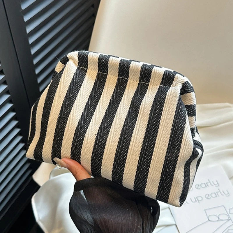 Summer Woven Crochet Purses for Women Beach Clutch Handbags 2026 Dumpling Hobo Casual Colorblock Bag Ladies Ruched Cloud Purse